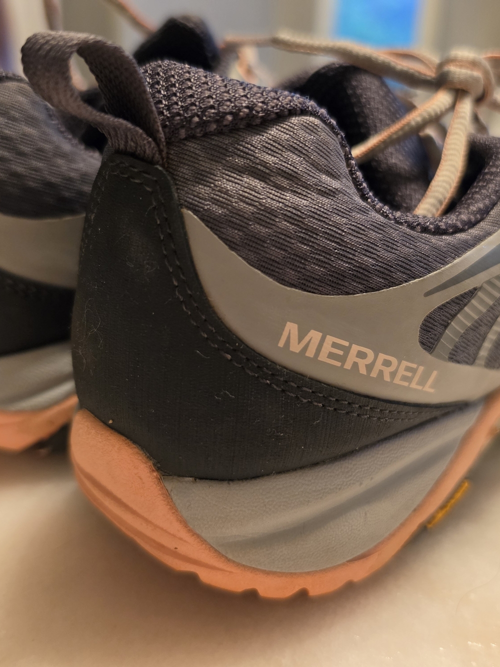 Merrell Women's Black and Peach Trail Runners